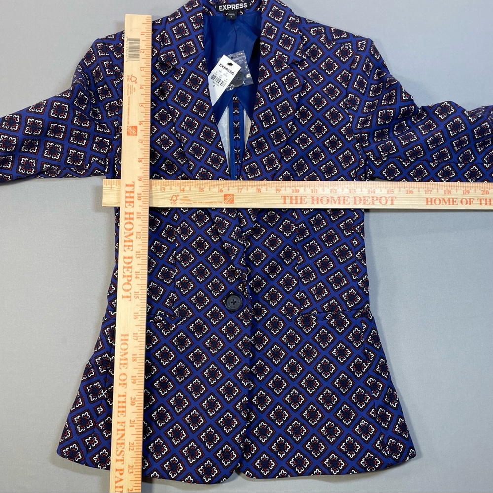 NWT Express Fitted Patterned One-Button Blazer Ja… - image 11